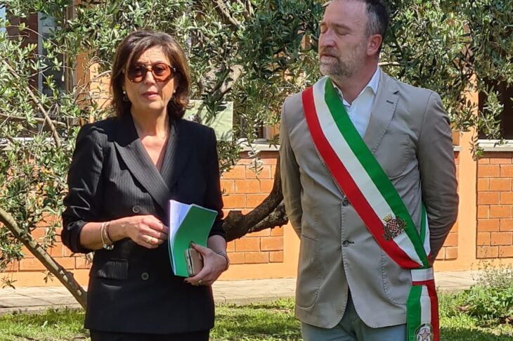 La preside con l'assessore Alessandro Cialdi